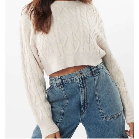 GARAGE crew neck cable-knit sweater - Picture 4 of 4